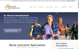 Bone and Joint Specialists website