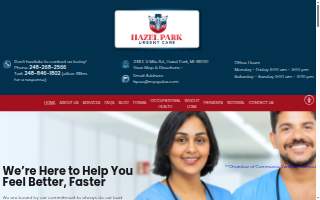 Hazel Park Urgent Care of Highland Park website