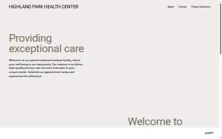 Highland Park Health Center website