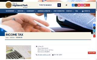 Highland Park Income Tax Division website