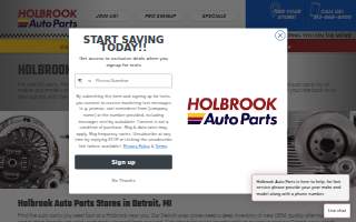 Holbrook Auto Parts Highland Park website