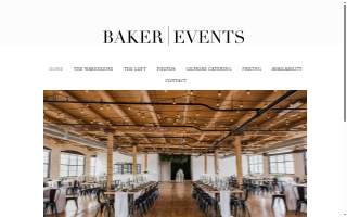 Baker Lofts Events Weddings and Banquets website