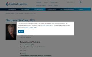Barbara DePree, MD website
