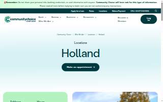 Community Choice Credit Union of Holland website