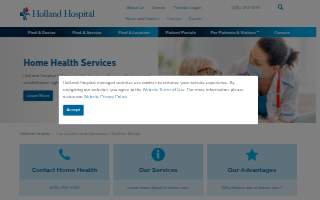 Holland Hospital Home Health Services website