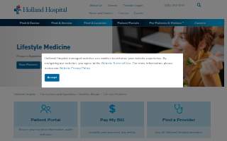 Holland Hospital Lifestyle Medicine website