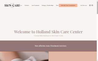 Holland Skin Care Center website