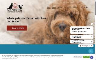 Mapleview Animal Hospital website