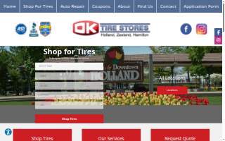 OK Tire Stores website