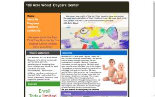 100 Acre Wood Day Care website