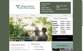 Allergy & Asthma Clinic of East Lansing PLLC website