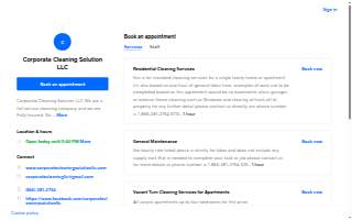 Corporate Cleaning Solution LLC website