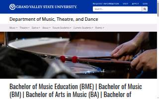 Grand Valley State University - Department of Music, Theatre, and Dance website