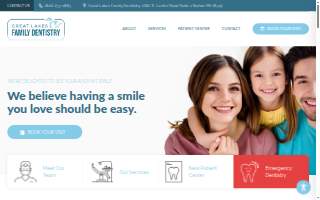 Great Lakes Family Dentistry website