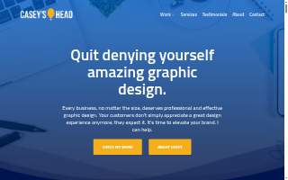 Casey's Head | Freelance Graphic Designer website