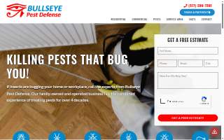 Bullseye Pest Defense website