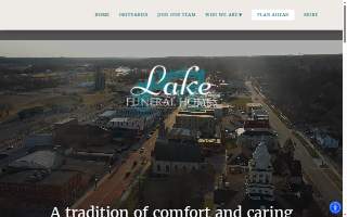Lake Funeral Homes website