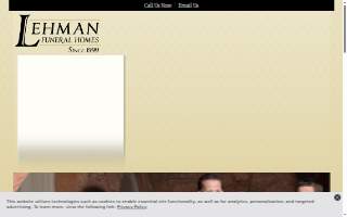Lehman Funeral Homes website