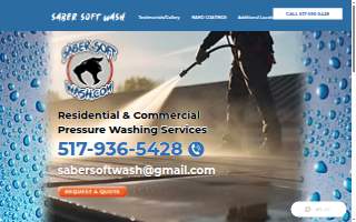 Saber Soft Wash of Jackson website