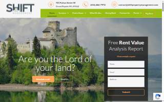 SHIFT Property Management of Comstock Park website