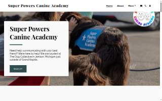 Super Powers Canine Academy website