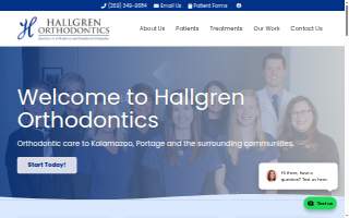 Hallgren Orthodontics website