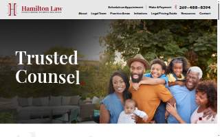 Hamilton Law, PLC website