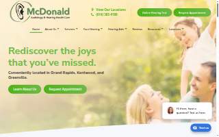 McDonald Audiology & Hearing Health Care website