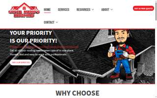 Super Mario's Roofing website