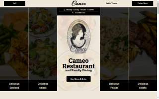 Cameo Restaurant website