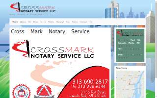 Cross Mark Notary Service website