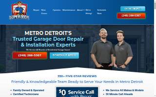 Super Door Garage Door Service website