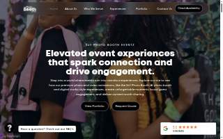 360 Photo Booth Eventz website
