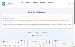 Core Psych Livonia website