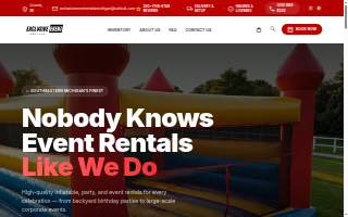 Exclusive Event Rentals Michigan website