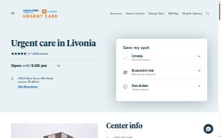 Henry Ford-GoHealth Urgent Care website