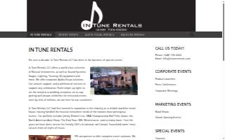 In Tune Rentals LLC website