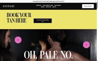 Just Peachy Spray Tanning and Piercing website