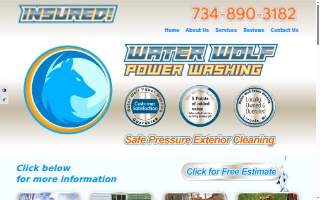 Water Wolf Power Washing website