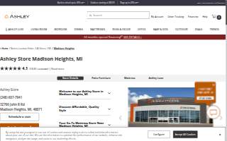 Ashley Store of Madison Heights website