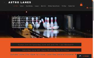 Astro Lanes website