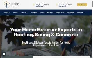Lighthouse Exteriors of Madison Heights website