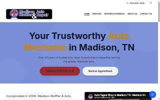 Madison Muffler & Auto Repair website