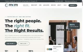MCM Staffing website