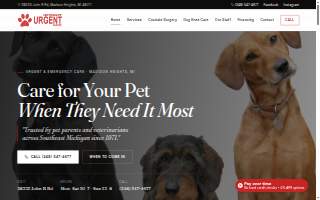 Veterinary Urgent Care website