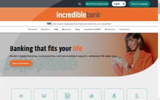 IncredibleBank website