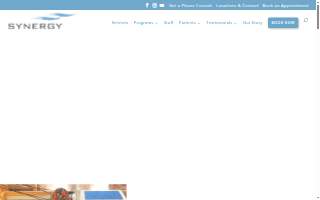 Synergy Sports Medicine & Fitness website