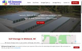 All Seasons Storage Center website