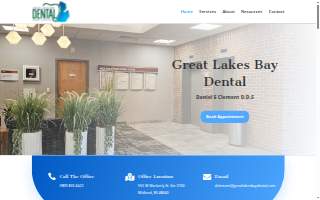 Great Lakes Bay Dental website