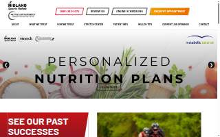 Midland Sports Rehab website